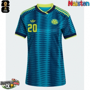 Kolumbia Juan Fernando Quintero #20 Vieraspaita Naisten MM-kisat 2026 Lyhythihainen